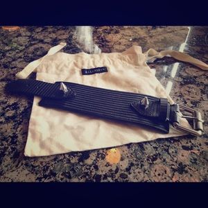 AllSaints Leather Spiked Bracelet